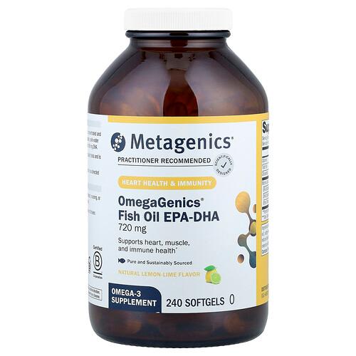 Metagenics Omegagenics Fish Oil Epa Dha Natural Lemon Lime 720 Mg 240 Softgels product image