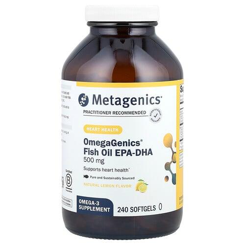 Metagenics Omegagenics Fish Oil Epa Dha Natural Lemon 500 Mg 240 Softgels product image