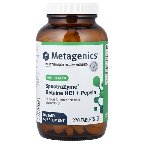 Metagenics Spectrazyme Betaine Hcl Pepsin 270 Tablets product image