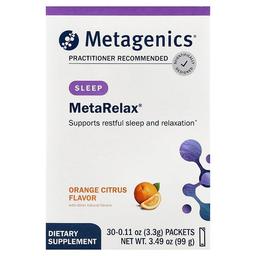 Metagenics Metarelax Orange Citrus 30 Packets 0 11 Oz 3 3 G Each