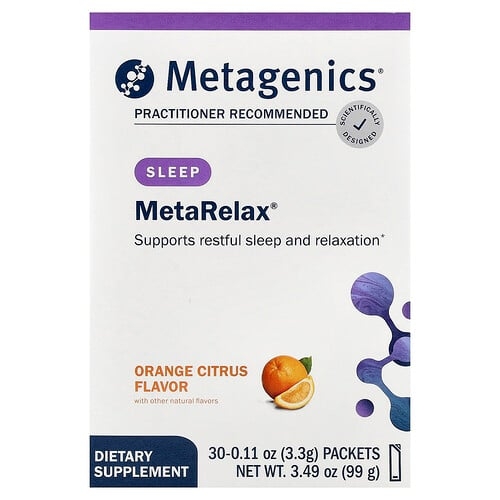 Metagenics Metarelax Orange Citrus 30 Packets 0 11 Oz 3 3 G Each product image