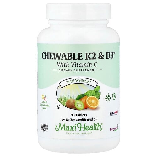Maxi Health Chewable K2 D3 Natural Cherry Vanilla 90 Tablets product image