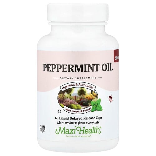 Maxi Health Peppermint Oil 60 Liquid Delayed Release Caps product image