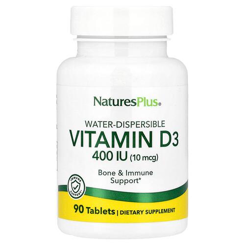 Naturesplus Water Dispersible Vitamin D3 10 Mcg 400 Iu 90 Tablets product image