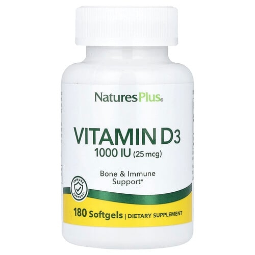 Naturesplus Vitamin D3 25 Mcg 1 000 Iu 180 Softgels product image