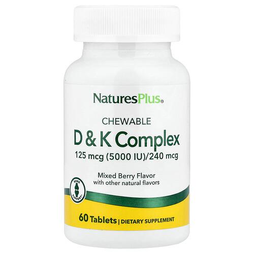 네이쳐스 플러스 NaturesPlus, 츄어블 D 및 K 복합체, 믹스 베리, 60정 product image