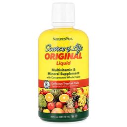 Naturesplus Source Of Life Liquid Multivitamin Mineral Supplement Tropical Fruit 30 Fl Oz 887 10 Ml