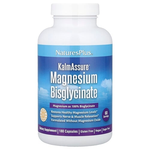 Naturesplus Kalmassure Magnesium Bisglycinate 180 Capsules 70 Mg Per Capsule product image