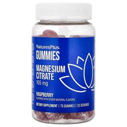 Naturesplus Magnesium Citrate Gummies Raspberry 75 Gummies 35 Mg Per Gummy