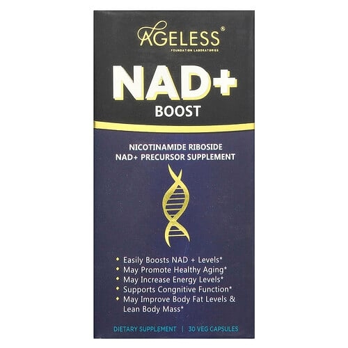 Ageless Foundation Laboratories Nad Boost 30 Veg Capsules product image