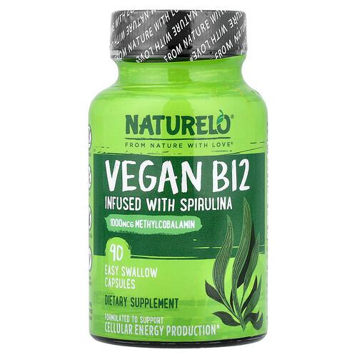 Naturelo Vegan B12 Infused With Spirulina 90 Easy Swallow Capsules product image