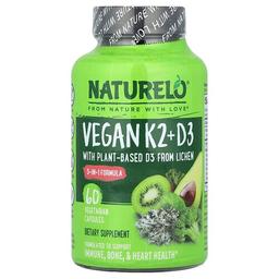 Naturelo Vegan Vitamin K2 D3 60 Vegetarian Capsules