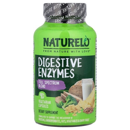 Naturelo Digestive Enzymes Full Spectrum Blend 90 Vegetarian Capsules product image