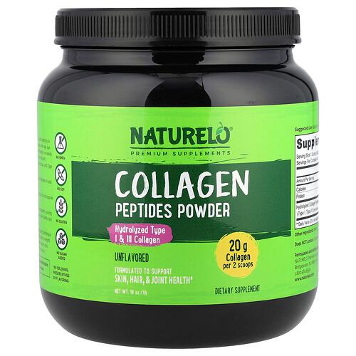 Naturelo Collagen Peptides Powder Unflavored 1 Lb 16 Oz product image
