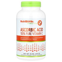 Nutribiotic Immunity Ascorbic Acid 100 Pure Vitamin C Crystalline Powder 16 Oz 454 G