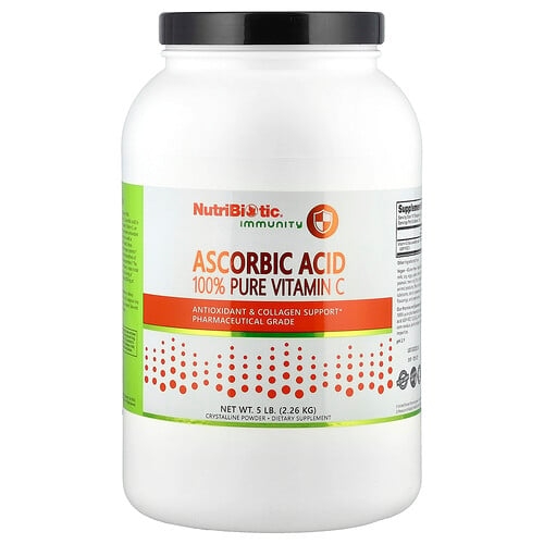 Nutribiotic Immunity Ascorbic Acid 100 Pure Vitamin C Crystalline Powder 5 Lb 2 26 Kg product image