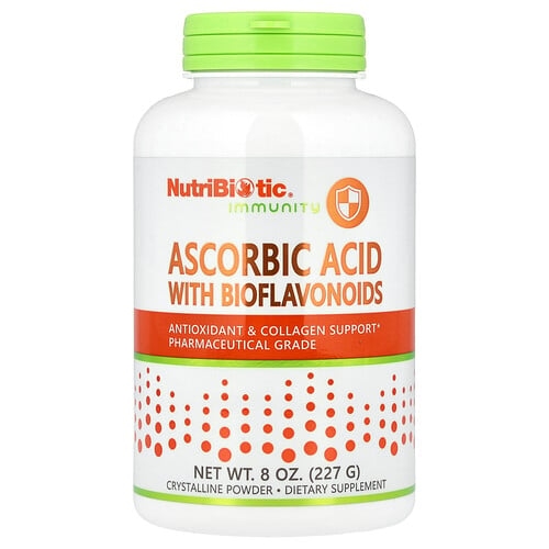 Nutribiotic Immunity Ascorbic Acid With Bioflavonoids Crystalline Powder 8 Oz 227 G product image