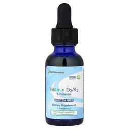 Nutra Biogenesis Vitamin D3 K2 Emulsion 1 Fl Oz 30 Ml