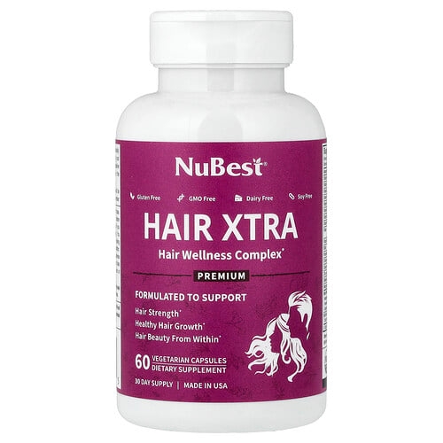 Nubest Hair Xtra 60 Vegetarian Capsules product image