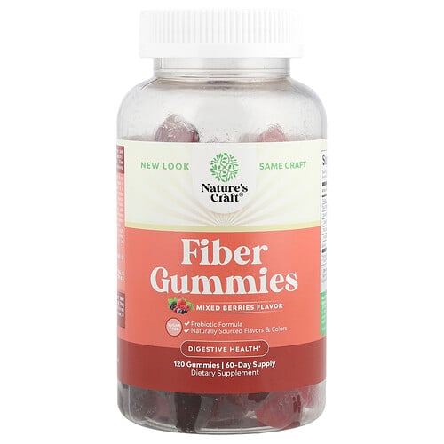 Nature S Craft Fiber Gummies Mixed Berries 120 Gummies product image