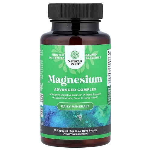 Nature S Craft Magnesium 60 Capsules 500 Mg Per Capsule product image