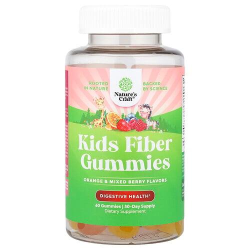 Nature S Craft Kids Fiber Gummies Orange Mixed Berry 60 Gummies product image