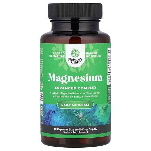 Nature S Craft Magnesium Advanced Complex 60 Capsules 500 Mg Per Capsule