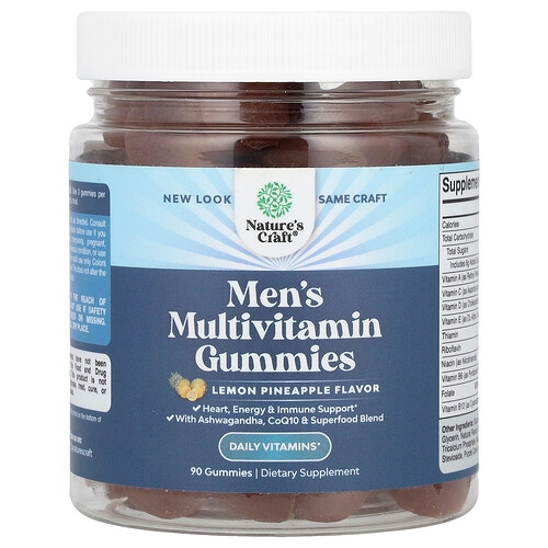 Nature S Craft Men S Multivitamin Gummies Lemon Pineapple 90 Gummies product image