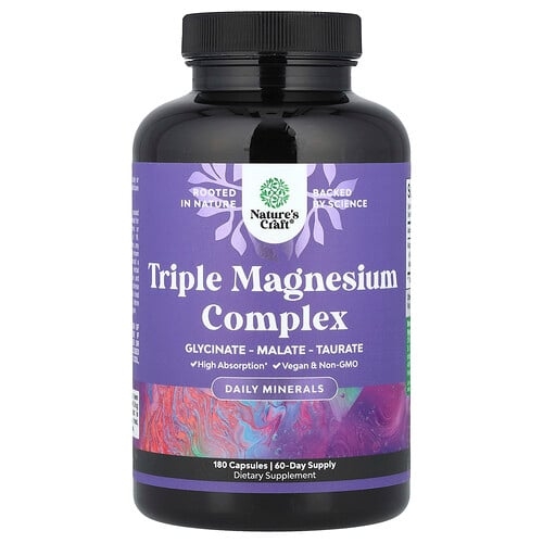 Nature S Craft Triple Magnesium Complex 180 Capsules 133 Mg Per Capsule product image