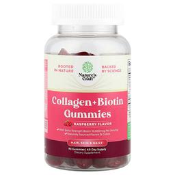 Nature S Craft Collagen Biotin Gummies Raspberry 90 Gummies