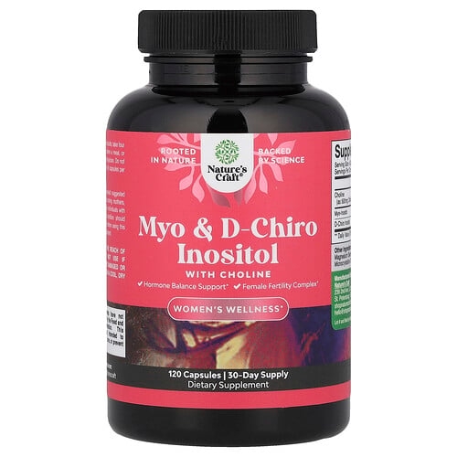 Nature S Craft Women S Wellness Myo D Chiro Inositol With Choline 120 Capsules product image