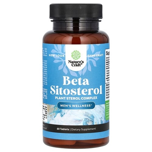 Nature S Craft Beta Sitosterol 500 Mg 60 Tablets product image