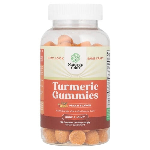 Nature S Craft Turmeric Gummies Peach 120 Gummies product image
