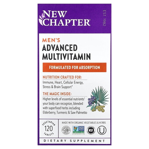New Chapter Men S Advanced Multivitamin 120 Vegetarian Tablets product image