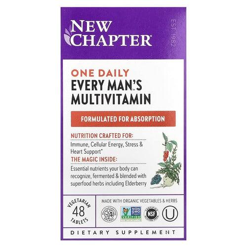 New Chapter One Daily Every Man S Multivitamin 48 Vegetarian Tablets product image