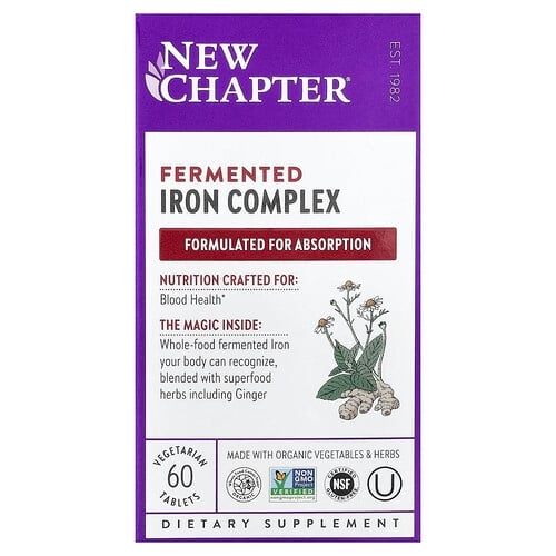 New Chapter Fermented Iron Complex 60 Vegetarian Tablets product image