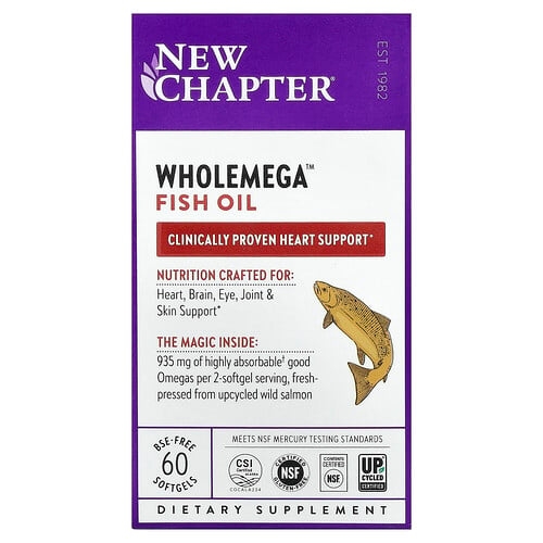 New Chapter Wholemega Fish Oil 60 Softgels product image