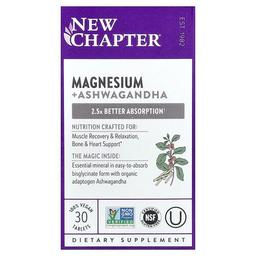 New Chapter Magnesium Ashwagandha 30 Vegan Tablets