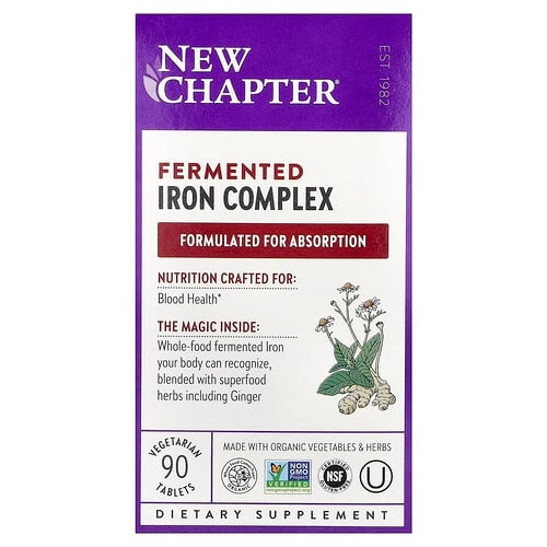 New Chapter Fermented Iron Complex 90 Vegetarian Tablets product image