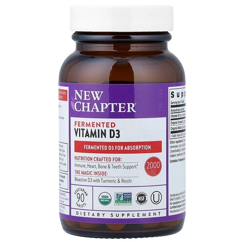 New Chapter Fermented Vitamin D3 90 Vegetarian Tablets product image