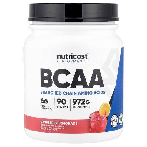 Nutricost Performance Bcaa Raspberry Lemonade 2 2 Lb 972 G product image