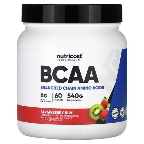 Nutricost Performance Bcaa Strawberry Kiwi 1 2 Lb 540 G product image