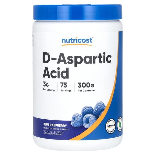 Nutricost D Aspartic Acid Blue Raspberry 10 7 Oz 300 G product image