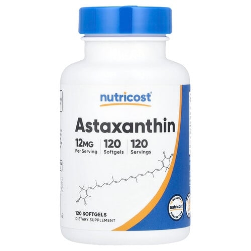 Nutricost Astaxanthin 12 Mg 120 Softgels product image