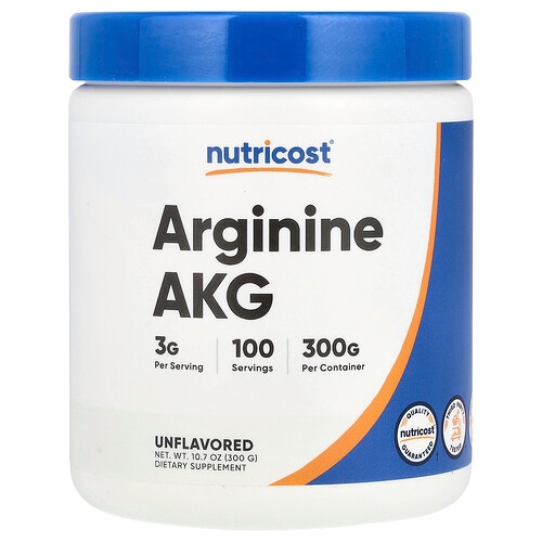 Nutricost Arginine Akg Unflavored 10 7 Oz 300 G product image