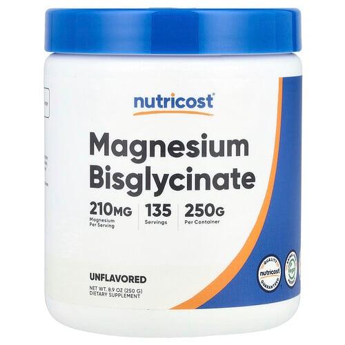 Nutricost Magnesium Bisglycinate Unflavored 8 9 Oz 250 G product image