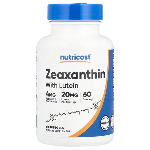 Nutricost Zeaxanthin With Lutein 60 Softgels product image