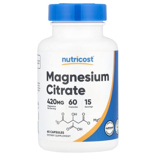 Nutricost Magnesium Citrate 60 Capsules 105 Mg Per Capsule product image