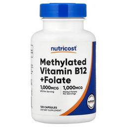 Nutricost Methylated Vitamin B12 Folate 120 Capsules