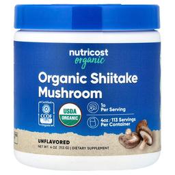 Nutricost Organic Shiitake Mushroom Unflavored 4 Oz 113 G